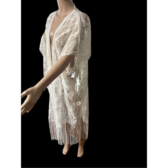 NEW WITH TAGS WOMEN Ana & Rose Crocheted Kimono Ana & Rose's crocheted kimono co - Picture 3 of 7